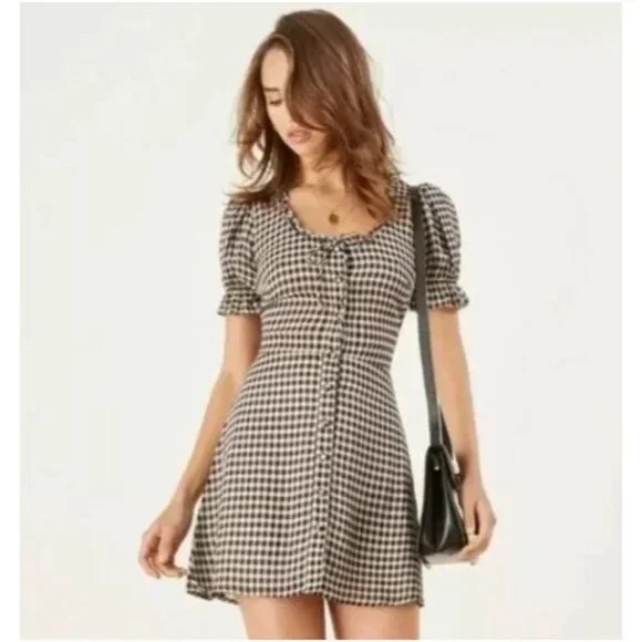 Reformation | Dresses | Reformation Black And White Checkered Baby Doll Mini Dress Size | Poshmark Reformation | Dresses | Reformation Black And White Checkered Baby Doll Mini Dress Size | Poshmark